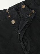 Incotex - Incotex Blue Division Straight-Leg Pleated Cotton and Cashmere-Blend Twill Trousers - Black
