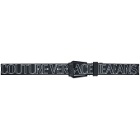Versace Jeans Couture Black Allover Logo Belt