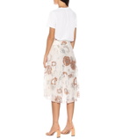 See By Chloe - Floral silk and cotton midi skirt