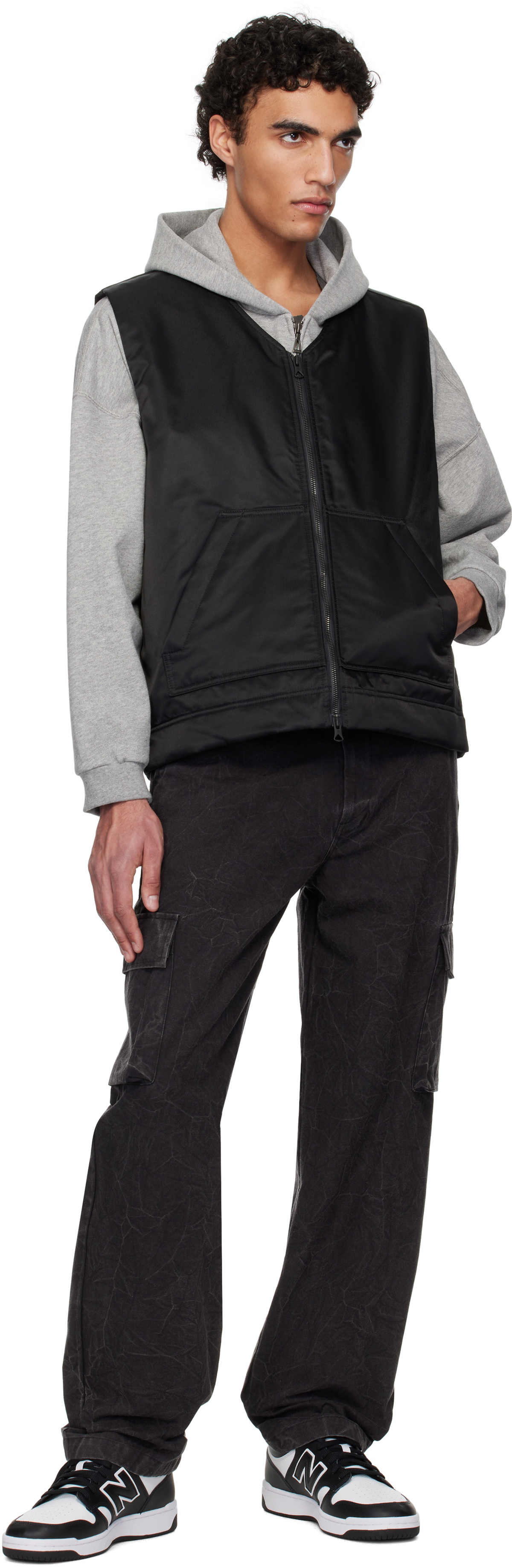 Reigning Champ Black Nylon Twill Tour Vest