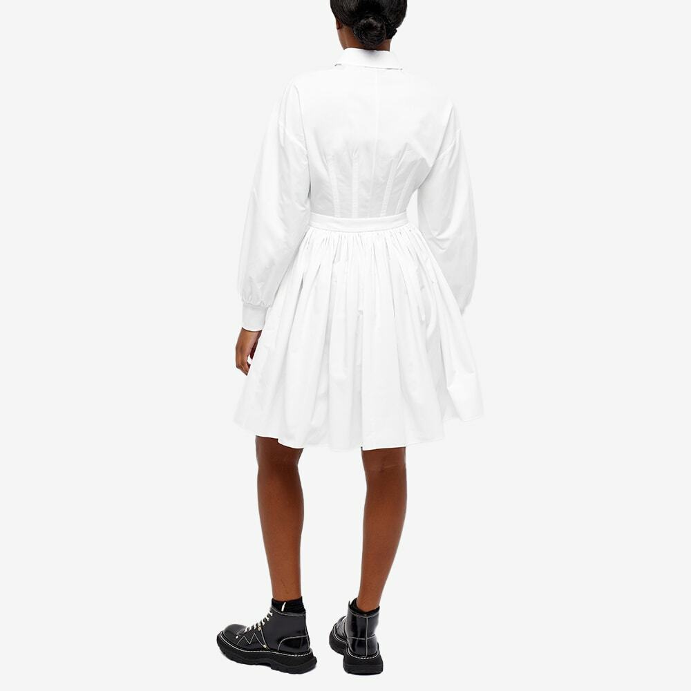 Alexander McQueen Women's Long Sleeve Shirt Dress in Optical White Alexander McQueen Alexander McQueen Women's Long Sleeve Shirt Dress in Optical White Alexander McQueen