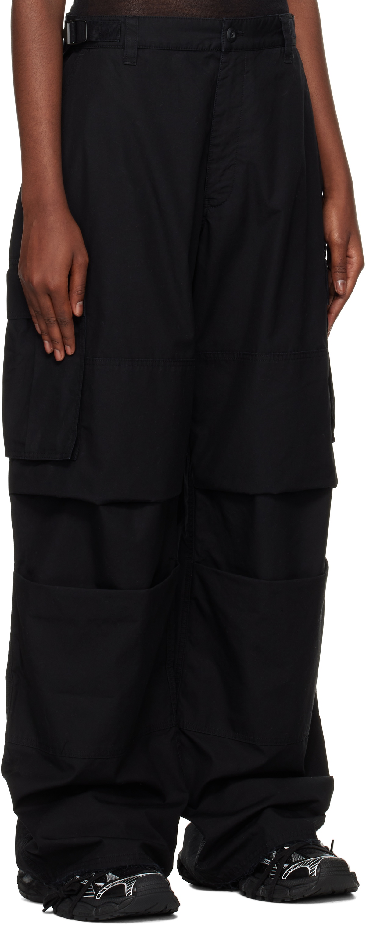 032c Black Overtime Cargo Pants 032c