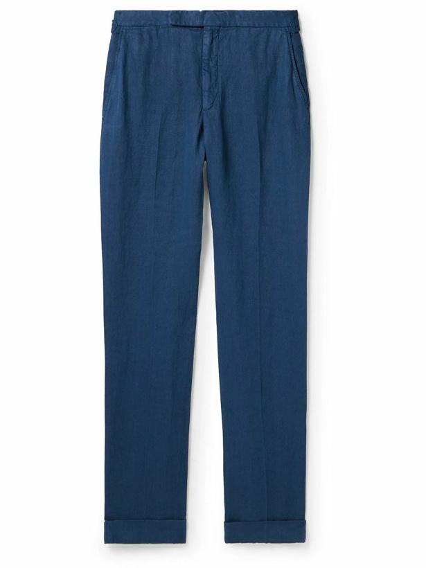 Photo: Polo Ralph Lauren - Straight-Leg Hemp-Twill Trousers - Blue