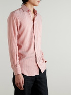 Husbands - Striped Silk-Poplin Shirt - Pink