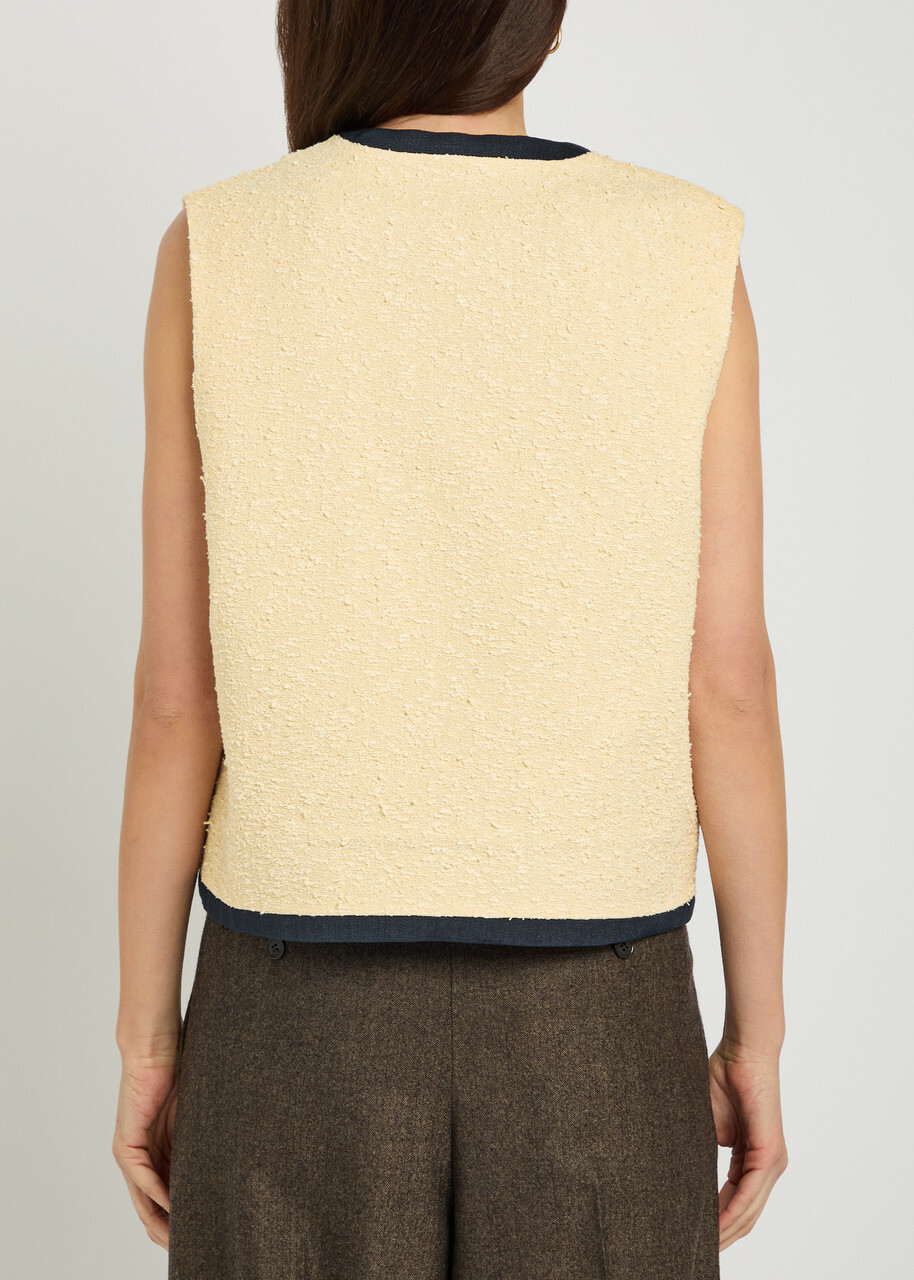Blaze Milano Orinda Gliss Bouclé Gilet Beige
