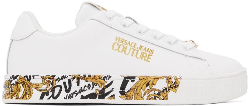 ★Versace★ Jeans Couture ホワイト Court 88 スニーカー Court 88 Couture1 Sneakers White,Print | VERSACE US