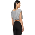 OPEN YY Gray Shirred Jersey Vest