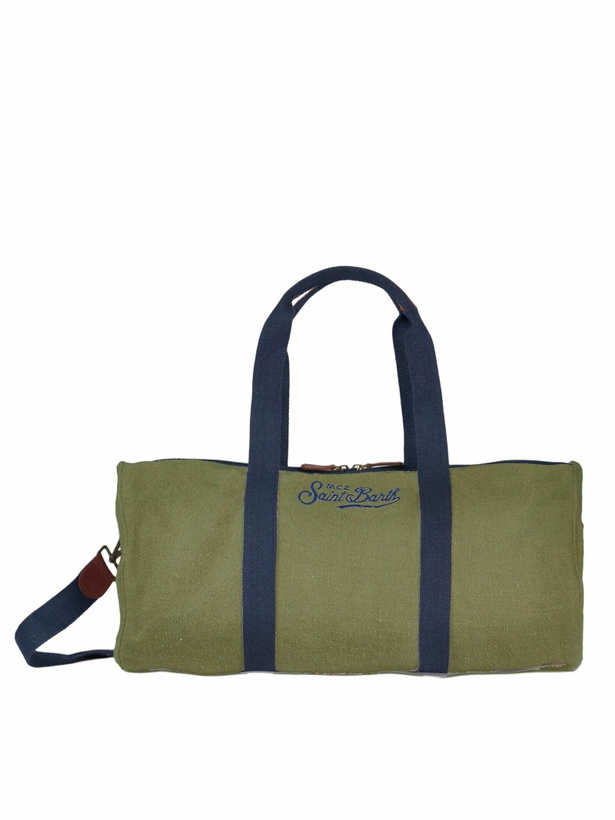 Photo: MC2 Saint Barth Green Linen Travel Duffle Bag Jetleg