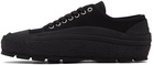 Jil Sander Black Canvas Low-Top Sneakers