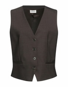 P. a.r. o.s. h. Womens Tailored Vest Dark in Brown
