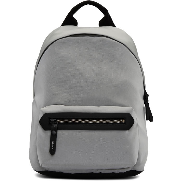 Photo: Lanvin Grey Patches Zipped Backpack