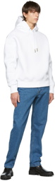 AMI Alexandre Mattiussi Blue Cotton Mid-Washed Jeans
