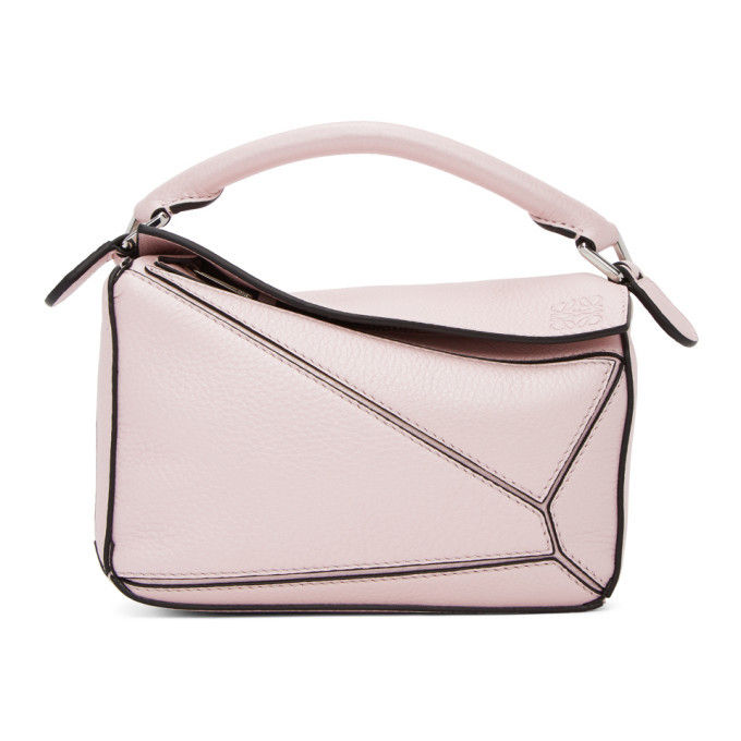 Loewe mini puzzle online bag pink