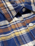 DRKSHDW by Rick Owens - Checked Cotton-Flannel Overshirt - Blue