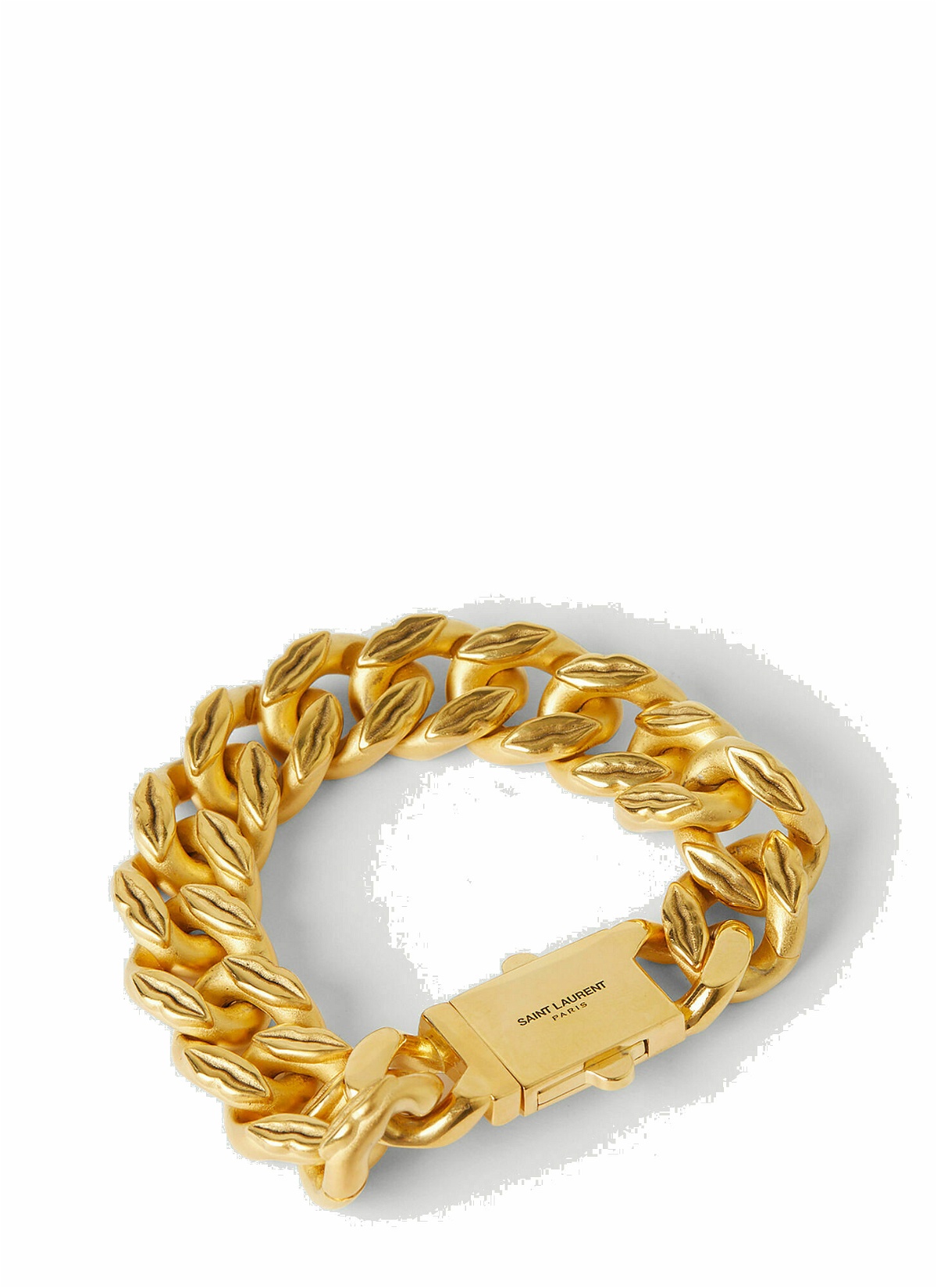 Saint Laurent Monogram Charm Bracelet Gold 16.5-19.5cm Free Shipping