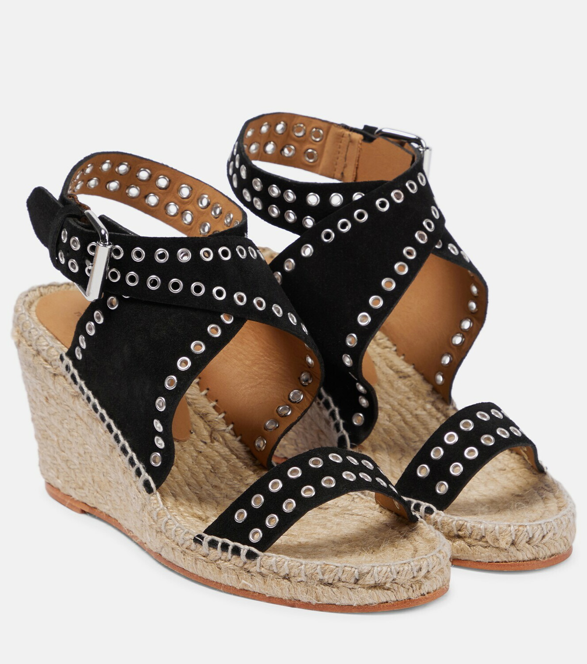 Isabel Marant - Iriane studded suede espadrille wedges