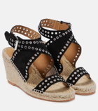 Isabel Marant - Iriane studded suede espadrille wedges
