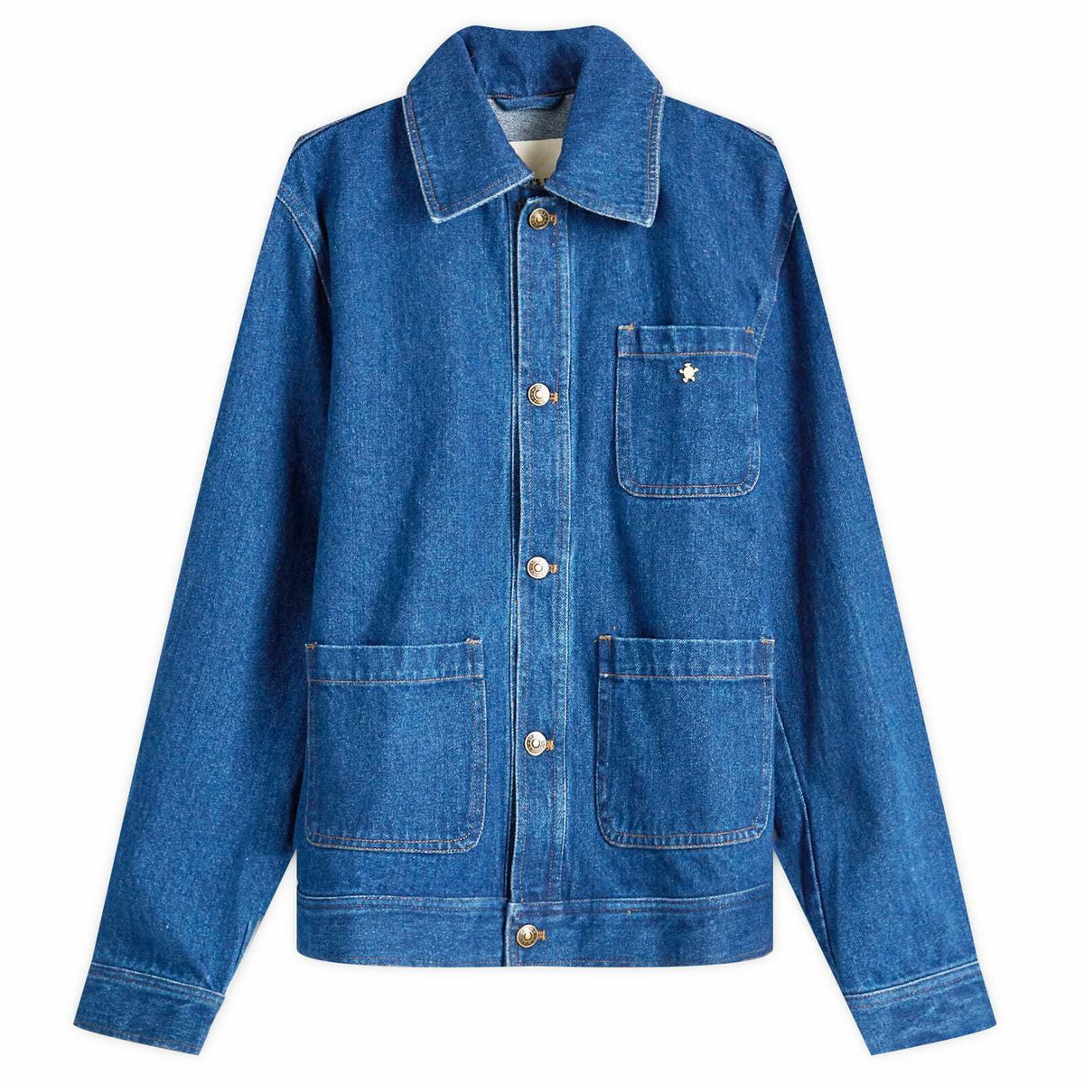 Bram's Fruit Men's Denim Chore Jacket in Indigo
