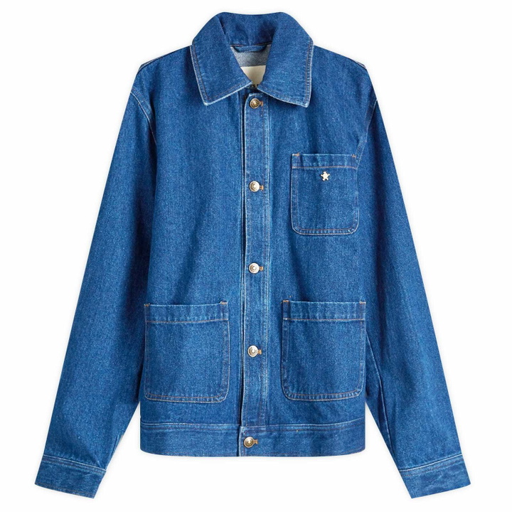 Photo: Bram's Fruit Men's Denim Chore Jacket in Indigo