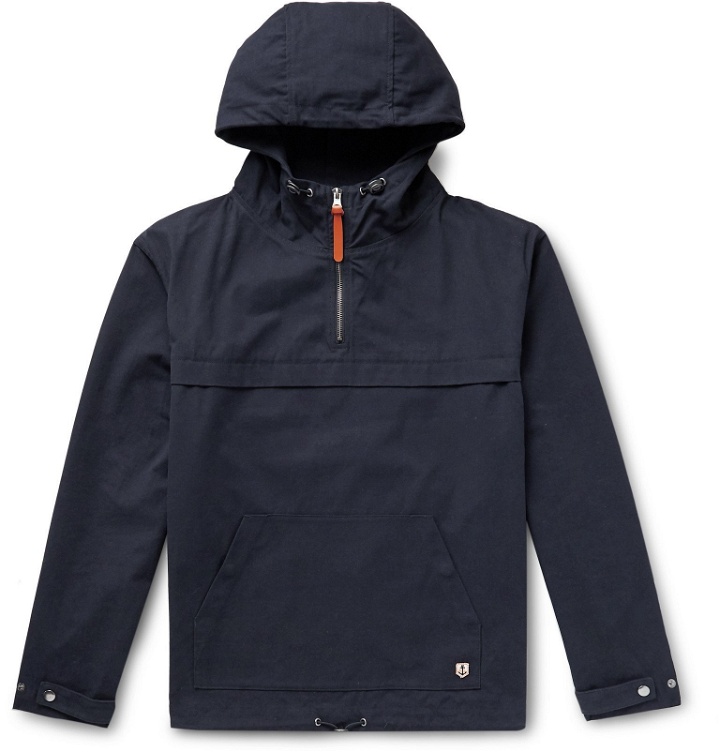 Photo: Armor Lux - Cotton Oxford Hooded Jacket - Blue