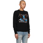 AMIRI Black Cashmere Eagle Intarsia Sweater