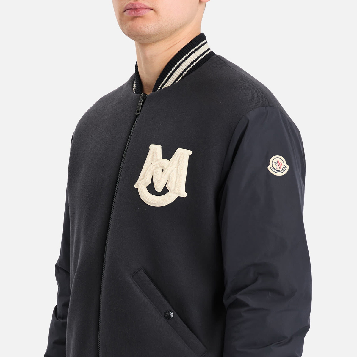 Moncler Men's Vennes Bomber Jacket in Navy
