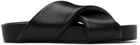 Jil Sander Black Padded Slides