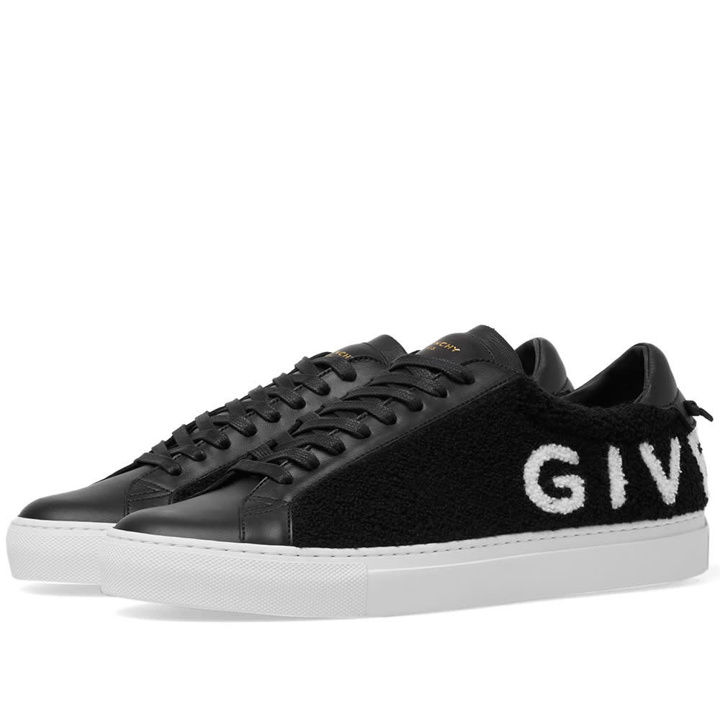 Photo: Givenchy Reverse Letters Towel Sneaker Black & White