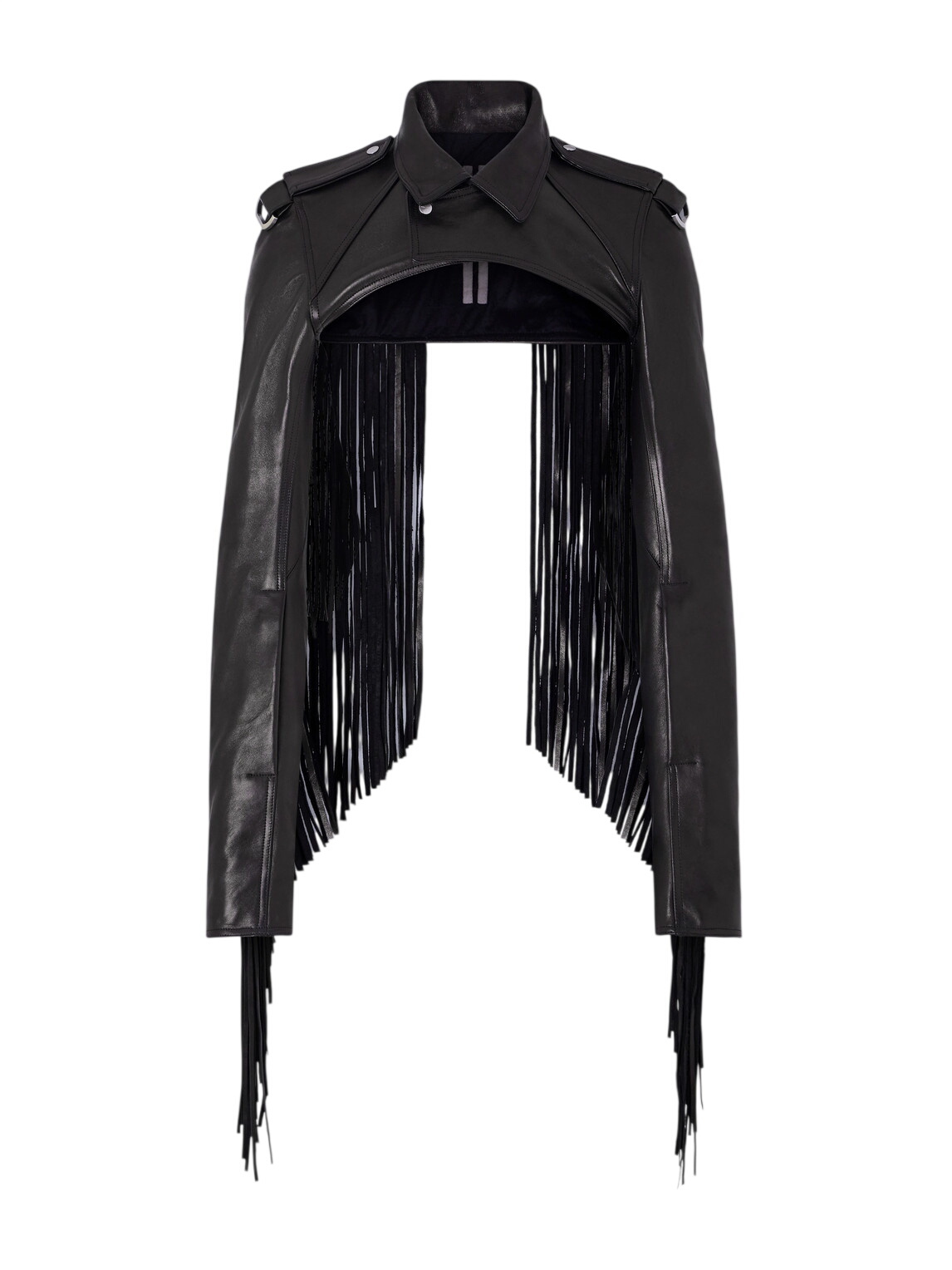 Rick Owens Black Leather Cyclops Biker Jacket Rick Owens