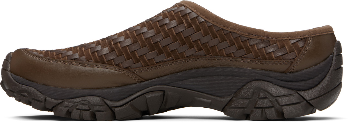 Merrell 1TRL Brown Moab 2 Slide Leather Woven Loafers Merrell 1TRL