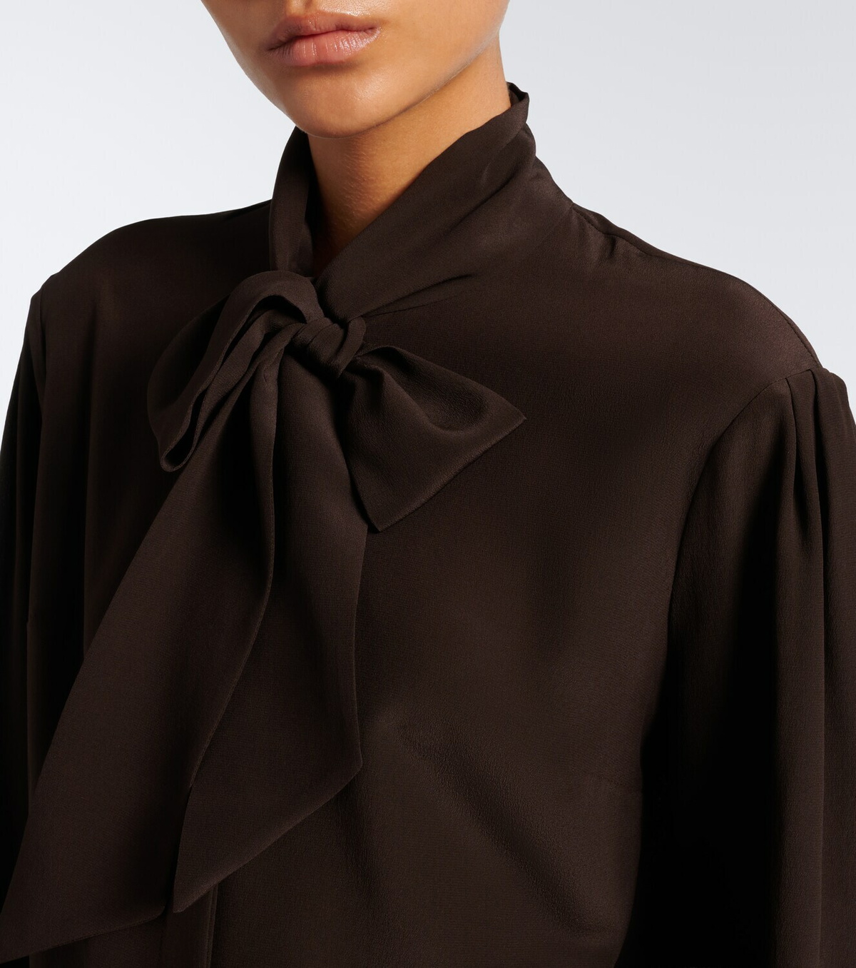 Gucci Tie-neck silk shirt