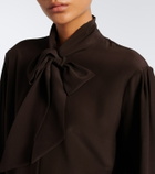 Gucci Tie-neck silk shirt
