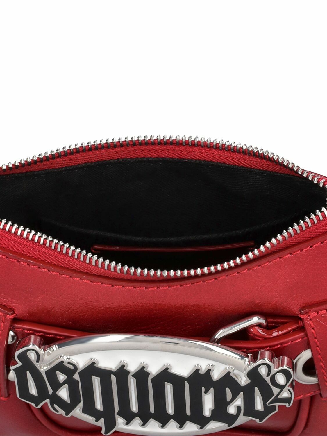 DSQUARED2 - Gothic Logo Belted Leather Clutch Dsquared2