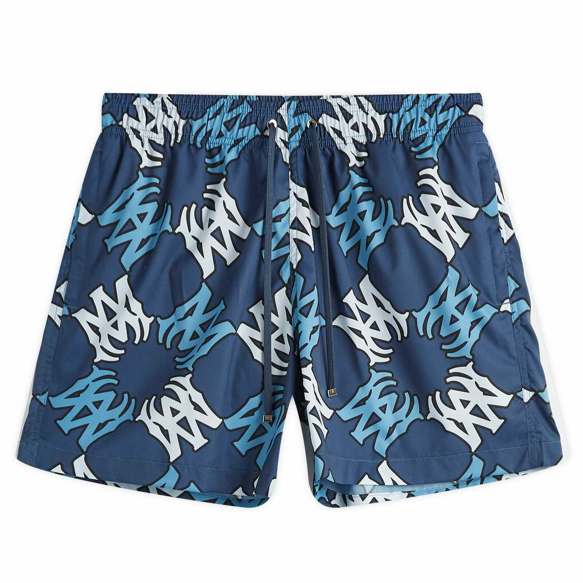 AMIRI Men's Quad Print Swim Shorts in Midnight Blue Amiri