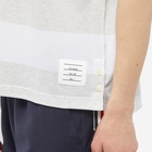 Thom Browne Men's Broad Stripe T-Shirt in Grey/White