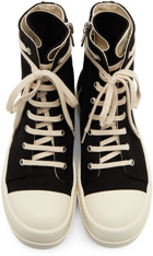 Rick Owens Drkshdw Black Embroidered High Sneakers