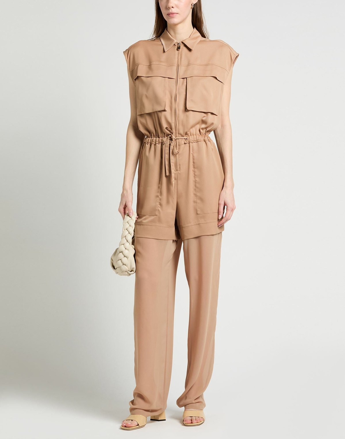 Pinko Womens Jumpsuit Camel