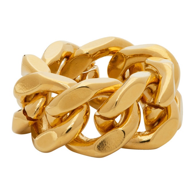 Photo: IN GOLD WE TRUST Gold Cuban Link Ring