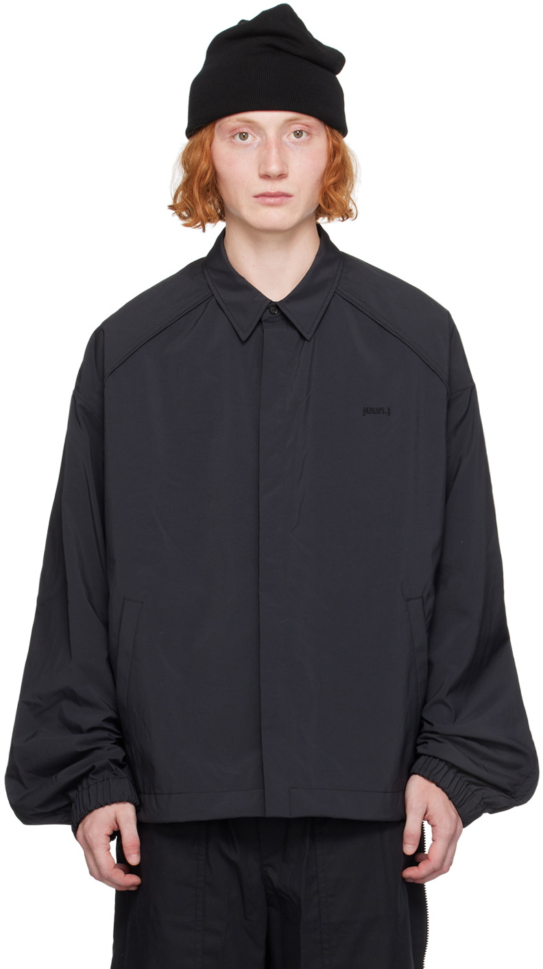Juun.J Black Puckering Shirt