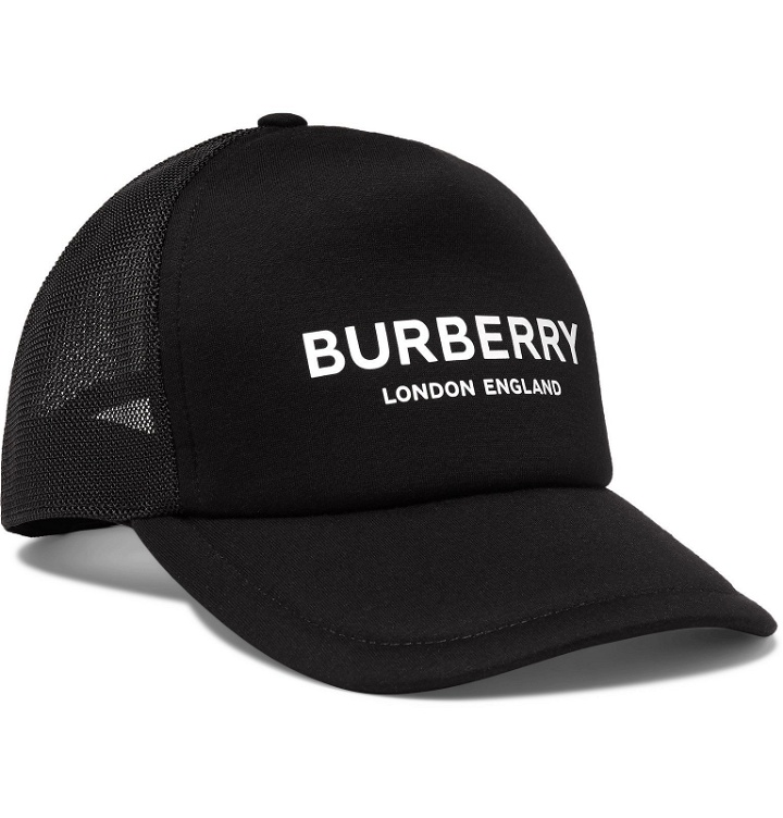 Photo: Burberry - Logo-Print Modal and Mesh Baseball Cap - Black