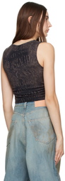 (di)vision Black & Brown Cropped Tank Top