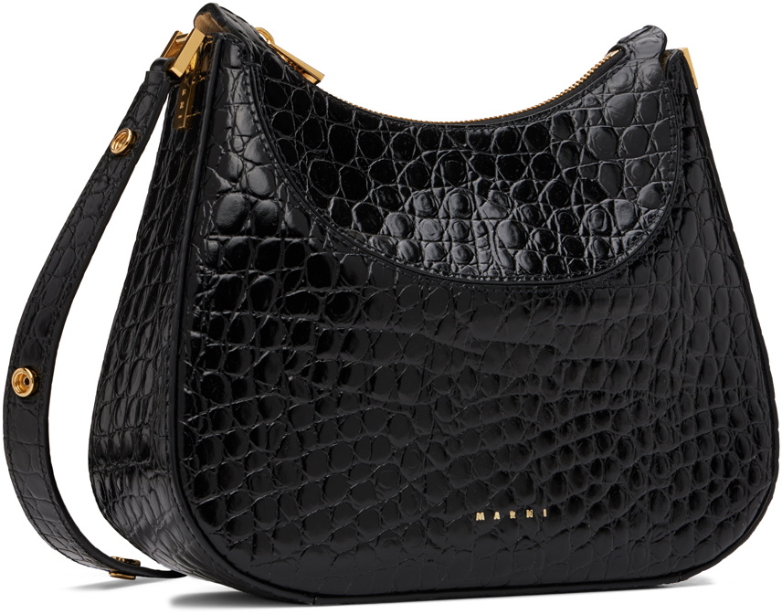 Marni Black Croc Shoulder Bag Marni
