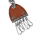 hobo 5 Hook Leather Cord Key Ring in Brown