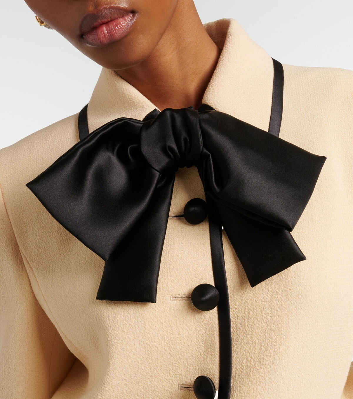 Valentino Bow-detail virgin wool crêpe jacket