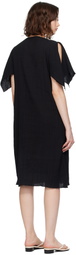 Baserange Black Folio Midi Dress