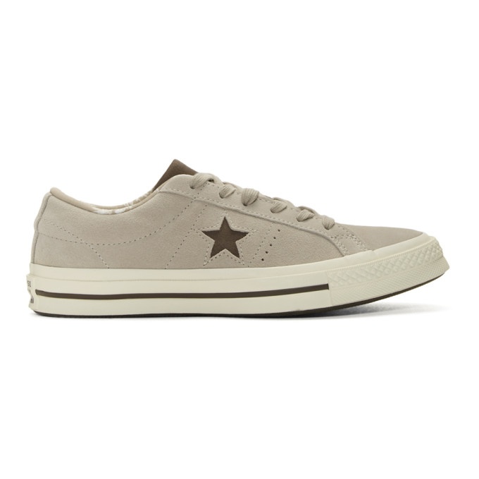 Photo: Converse Beige Suede One Star Sneakers