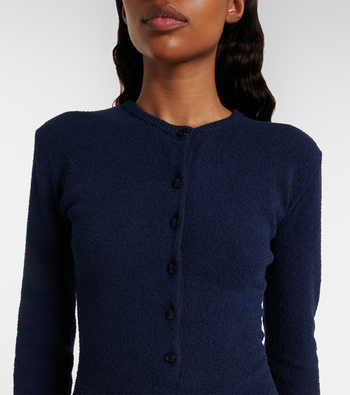 Magda Butrym Lace-trimmed knitted cotton-blend romper