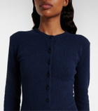 Magda Butrym Lace-trimmed knitted cotton-blend romper