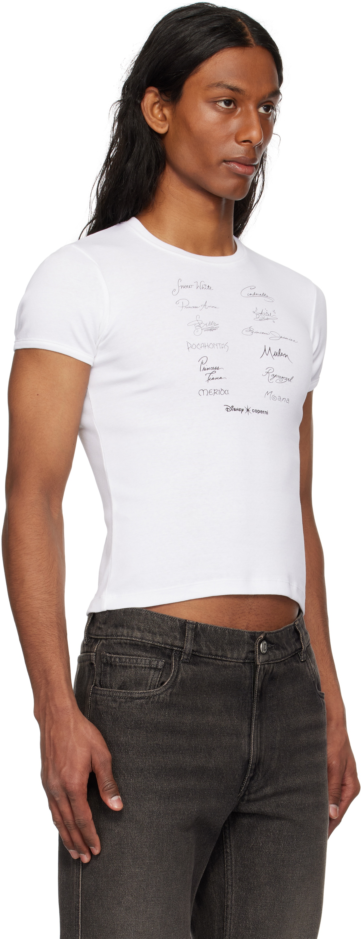 Tシャツ・カットソー Coperni SS25 PRINCESS SLIM FIT TSHIRT (DJS07CRF5017 WHT) Disney X Coperni Princess Slim-Fit T-Shirt