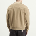 Pleasures Men's Drift Zip Long Sleeve Polo in Tan